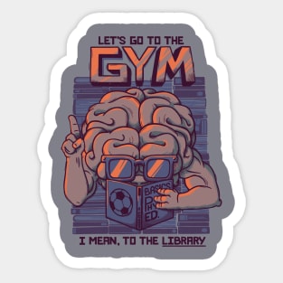 Let's go to the gym Sticker